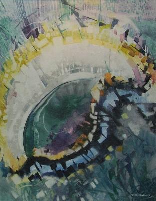 Sample artwork by Peter Haworth (1889 - 1986), known for expressionist landscape painting, illustration - View similar artists and auction records